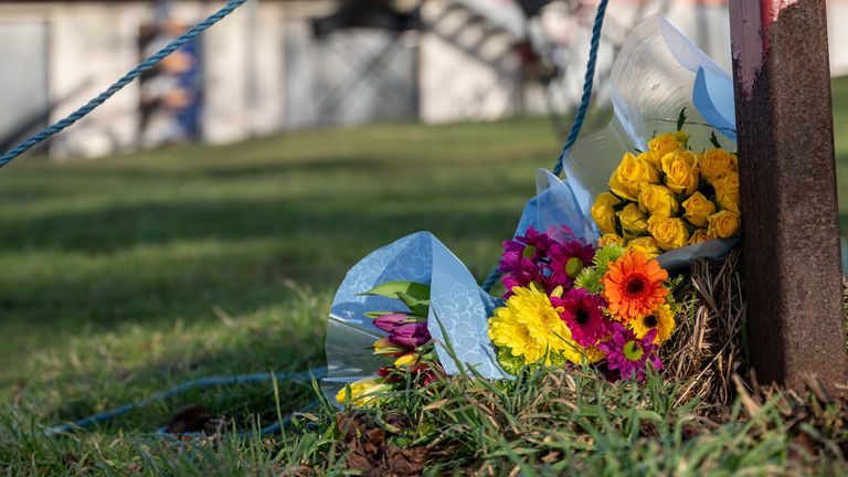 Flowers left near to the Queen Elizabeth Bridge, Aberdeen. The body of a second woman has been found during the search for two sisters who went missing in Aberdeen last month. Eliza and Henrietta Huszti, both aged 32, were last seen on CCTV on Market Street at Victoria Bridge in Aberdeen at about 2.12am on Tuesday January 7. Picture date: Saturday February 1, 2025.