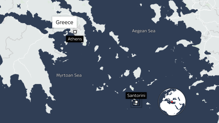 Map of the Mediterranean sea between Greece and Turkey
