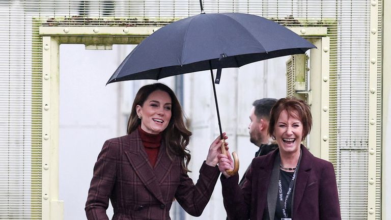 Kate met by shouts of ‘we need more funding’ as she visits women’s prison