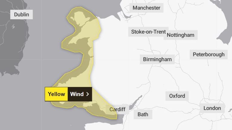Met Office warnings for Friday 21 February. Taken from Met Office website. Uploaded 19 February 2025