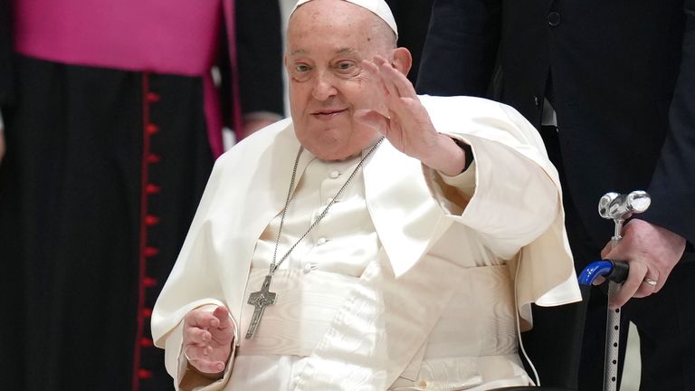 Pope stable in hospital and 'asks for prayers', Vatican says - as doctors treat 'complex' infection