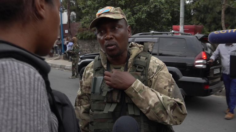 Sky’s Yousra Elbagir reports from Goma, Democratic Republic of Congo, where &#34;hundreds of mercenaries&#34; are sent to Rwanda by Rwandan-backed M23 rebels.