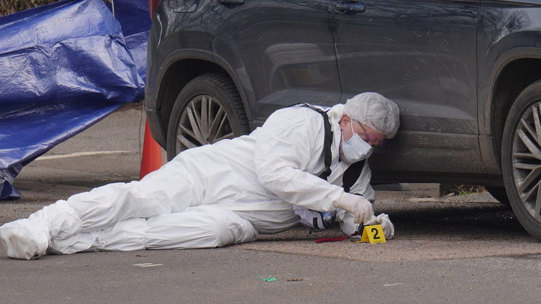 SN stills from footage from scene of fatal shooting at The Three Horseshoes pub in Knockholt, Kent
FTV RUSH THREE HORSESHOES FORENSICS CAR INVESTIGATION AND PTC MALONE SEVENOAKES 150225
