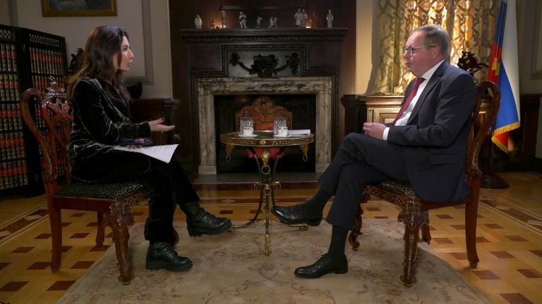 Russia wants 'quick peace' in Ukraine and London is 'head of those resisting it', ambassador to UK tells Sky News