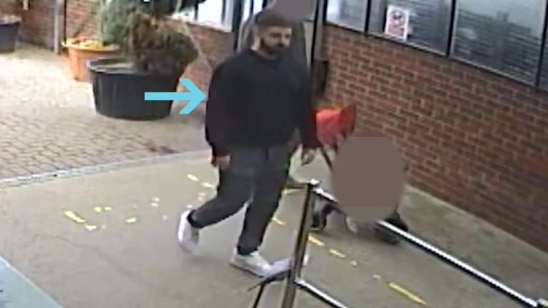 CCTV footage dated 05/07/24 issued by Hertfordshire Police of Kyle Clifford at a garden centre in Enfield on the morning of the day of the murders.
Pic: Hertfordshire Police/PA 
