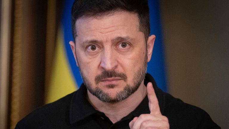Ukrainian President Volodymyr Zelenskyy. Pic: AP
