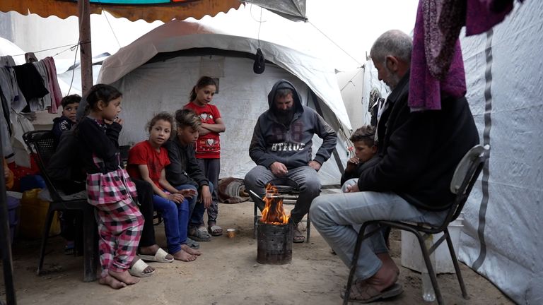 Salah Jundia and his family