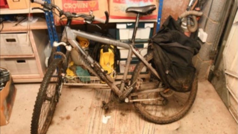 Brooks' bike was found in his garage after the attack. Pic: Nottinghamshire Police