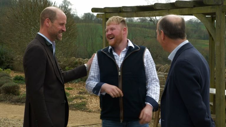 The Prince of Wales will appear on an episode of Clarkson&#39;s Farm, after cameras followed him on his trip to Folly Farm in Somerset. He was there to raise awareness of mental health care for farmers.