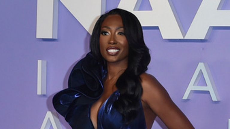 Aisha Bowe arrives at the 56th NAACP Image Awards on Saturday, Feb. 22, 2025, in Pasadena, Calif. (Photo by Richard Shotwell/Invision/AP)