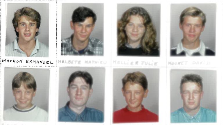 Emmanuel Macron's yearbook in 1992/93