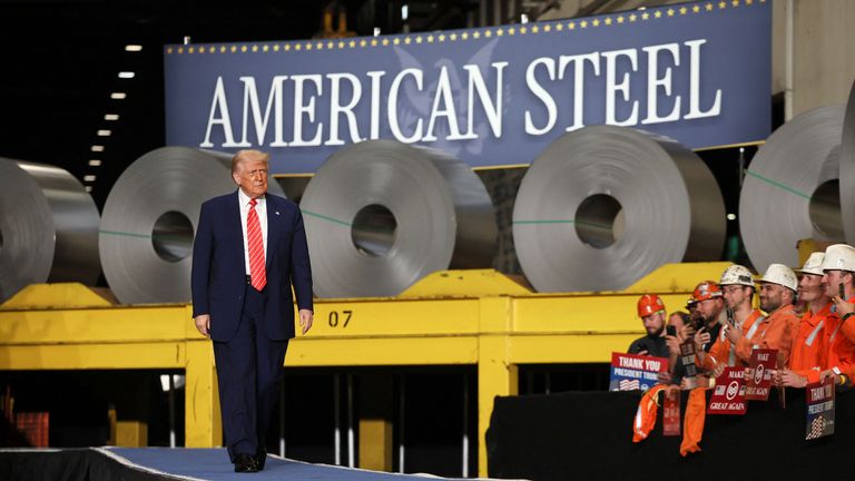 Trump to double tariffs on steel imports – as he threatens China Trump to double tariffs on steel imports – as he threatens China