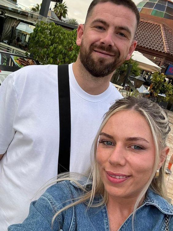 Greg Monks with his girlfriend