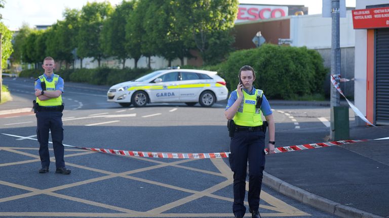 Man dead and child injured after shooting at shopping centre in Ireland