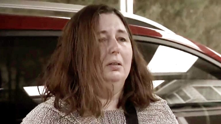 Erin Patterson speaks to the media outside her home in Leongatha, Victoria, Australia  
Pic:AAP/Nine News/Reuters
